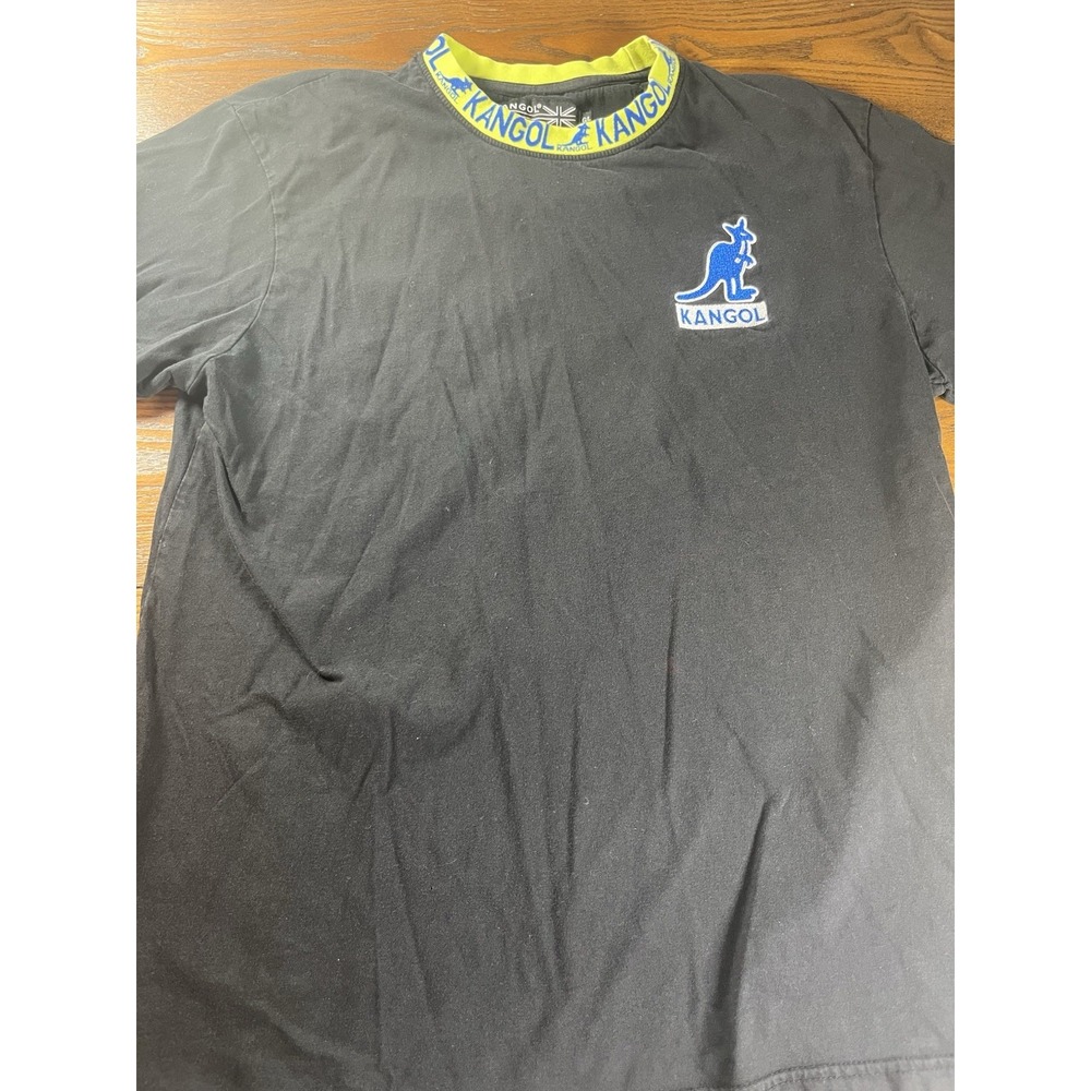 Kangol Mens Black Logo Graphic Tee Shirt Size Large